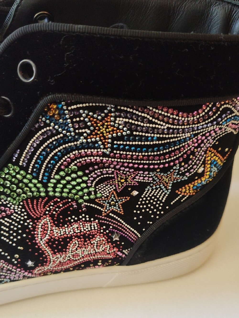 CHRISTIAN LOUBOUTIN Paris "Starlight" High-Top Men's Sneakers Size 9 US 42 - Picture 5 of 15